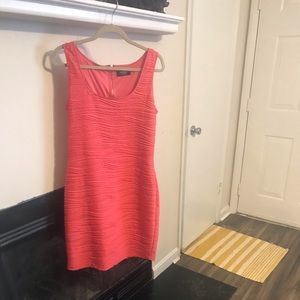 Coral bodycon. Size 10